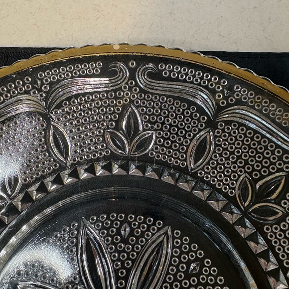 Heritage Gold(Gold Trim) By Federal Glass Sandwich Platter Dish - Picture 6 of 10